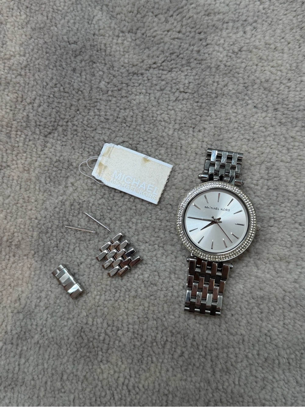 Michael Kors Silver-Tone Crystal Bezel Watch - Picture 2 of 6